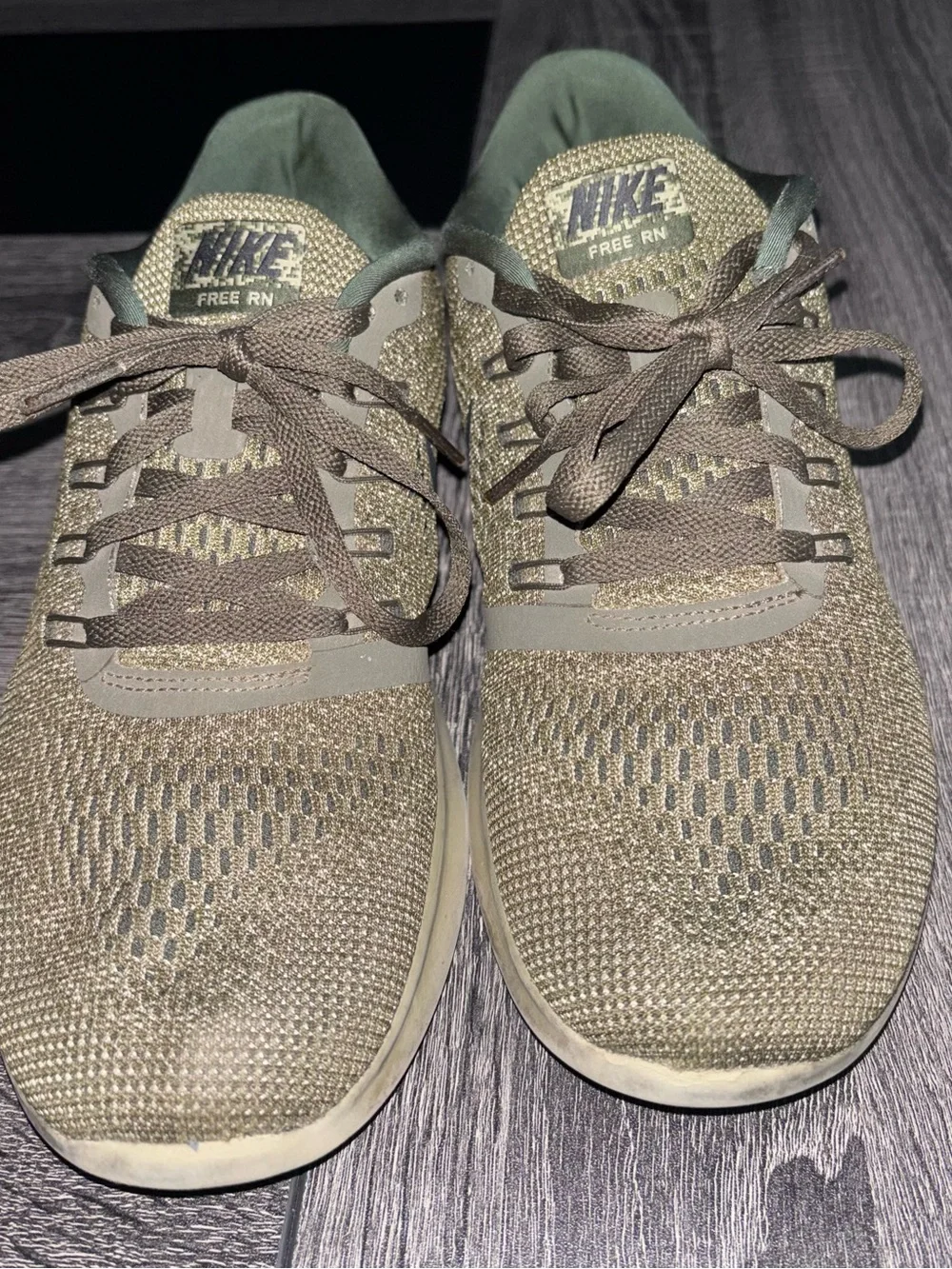 Nike Free RN Olive Khaki Running Shoes Mens Size 9 Athletic Sneakers 831509-303 - Picture 3 of 6